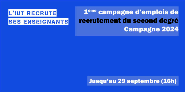 1ère campagne d’emplois de recrutement du 2nd degré